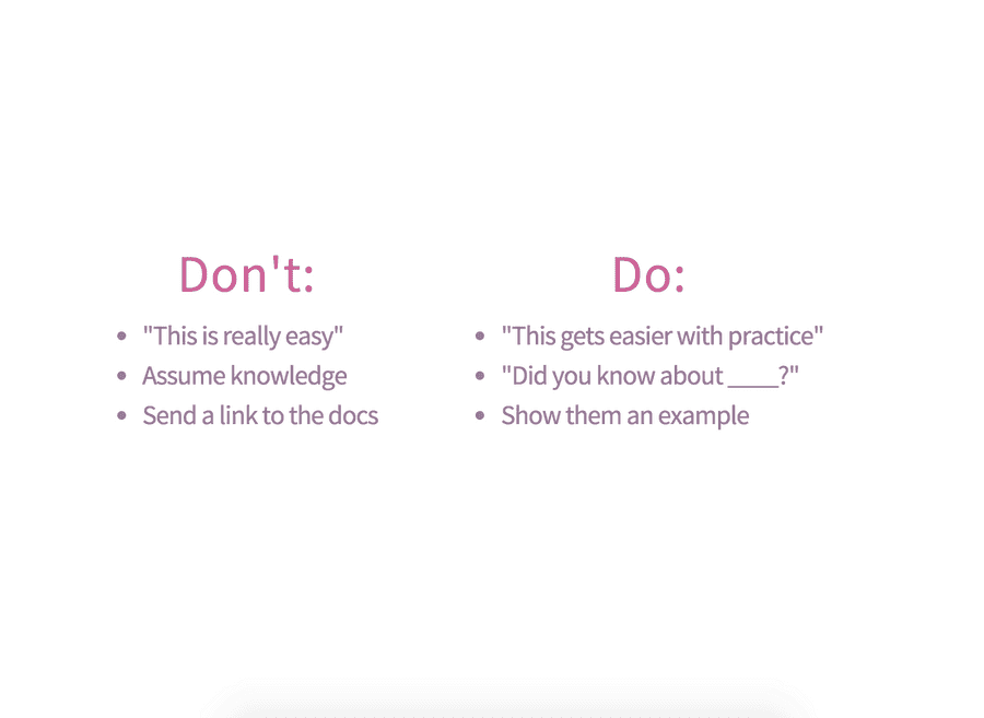 How to talk and how not to talk when teaching